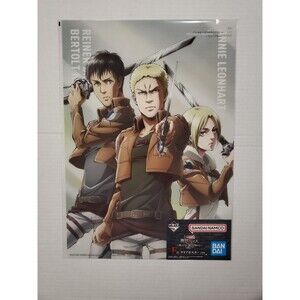 Attack on Titan Ichiban Kuji F Prize Clear Poster  A3 Size